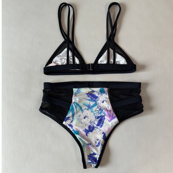 Victoria’s Secret Floral Print Mesh Sides High Waisted Bikini - Picture 2 of 9